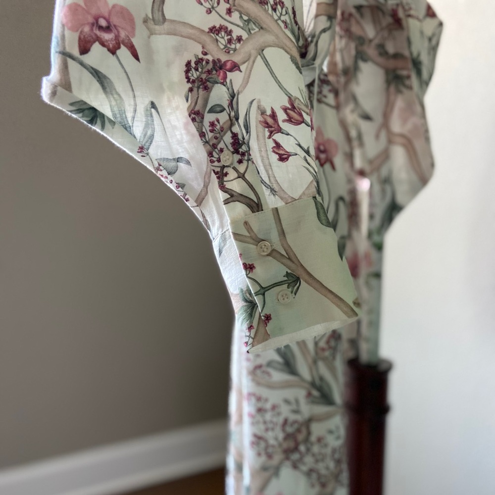 ❌SOLD❌ JOHANNA ORTIZ Gorgeous Orchids Linen Dress - Picture 13 of 14